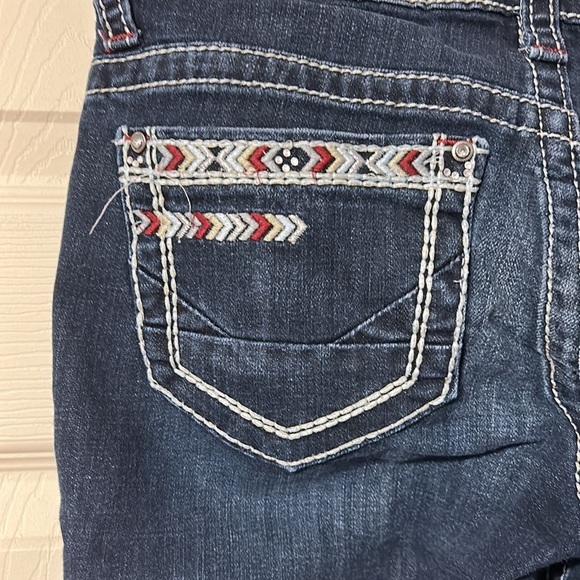 Daytrip Lynx Dark Bling Aztec Tribal Skinny Jeans 26R - Picture 2 of 6